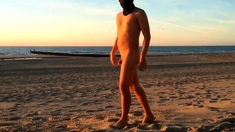 Naked at the beach