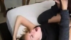 Young Housegirl Homemade Bbc Footjob Creampie
