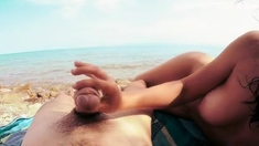 Parannanza Femdom Handjob - Handjob At The Beach