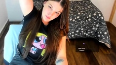 Hottest brunette solo webcam masturbation 2