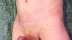 Multiple Cumshot - My Shaved Cock Cumming 5 Times