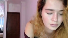 Curly Blonde Teen Records Solo Dildo Masturbation More At