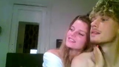 Teen brunette from get fuck on webcam