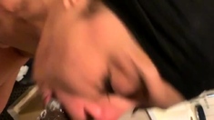 Interracial gangbang brunette slut facial bukkake in hd