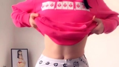 Lewd amateur brunette teen meg davis webcam masturbation