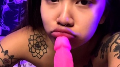Sexy brunettes sex toy masturbation