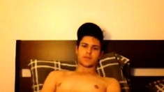 Twink's Amateur Striptease and Webcam Jerk Off Session
