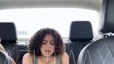 Amateur brunette double toying on webcam