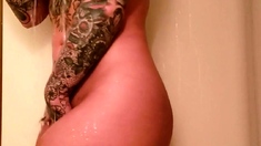 Amateur striptease and Solo masturbation