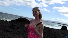 Amateur teen outdoor blowjob