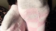 Exotic brunette hardcore foot fetish fuck