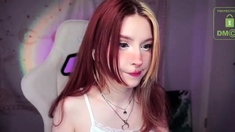 Petite amateur redheaded teen pisses and sucks cock