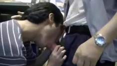 Daddy Security Guard Barebacks Asian Twink