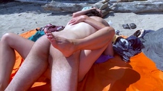 Cuckold Husband Films His Girl's Orgasm at a Nude Beach