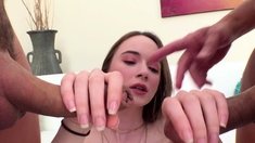 Horny anal teen brunette