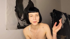 Lesbian massage amateurs finger passionately on table