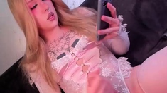 Big Tits Tranny Strokes Her Big Cock