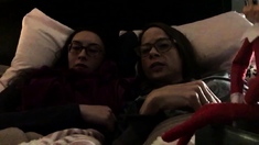 Hot brunette lesbians toys and pussy eating