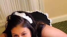 Homemade amateur riding cock cumshot swallow in lingerie