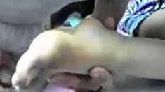 Egyptian Girl's Hot Milk Footjob