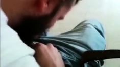 Straight Guy's First Blowjob