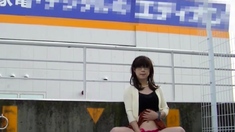 Japanese Crossdresser Outdoor Flashing.