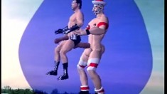 Animated Santa makes magic by growing his 3D cock huge and fucks the gay elf