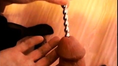 Urethral Sounding by my mistress while standing